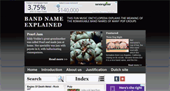 Desktop Screenshot of bandnameexplained.com